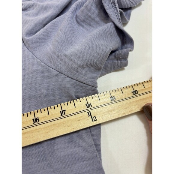 Nation LTD Mallory Flutter Sleeve T-Shirt Dress Light Purple Medium V-neck - Picture 6 of 12